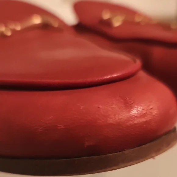 Sam Edelman Red Leather Mules For Women - Picture 5 of 12